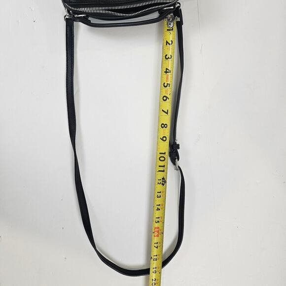 Peta & Jain Small Po Leather Black Handbag Y2K - Picture 7 of 7